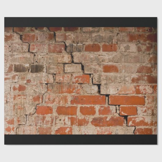 Gebrochene Backsteinmauer Geschenkpapier (Flach)