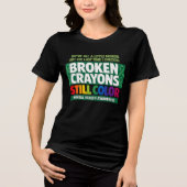 Gebrochene Buntstifte Tri-Blend Shirt (Vorderseite)