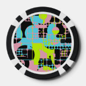Gebrochene Formen abstraktes Design Pokerchips (Rückseite)