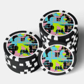 Gebrochene Formen abstraktes Design Pokerchips (Stapel)