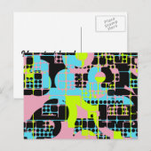 Gebrochene Formen abstraktes Design Postkarte (Vorne/Hinten)