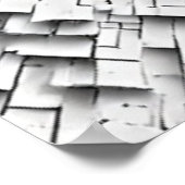 Gebrochene Geometrie: Eine Skulpturale Abstraktion Poster (Ecke)