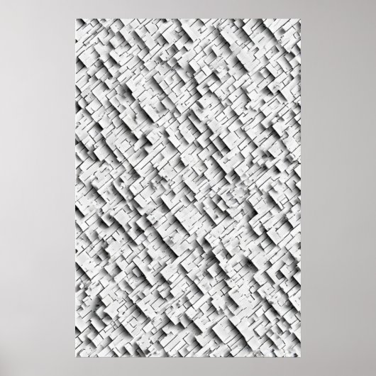 Gebrochene Geometrie: Eine Skulpturale Abstraktion Poster (Vorne)
