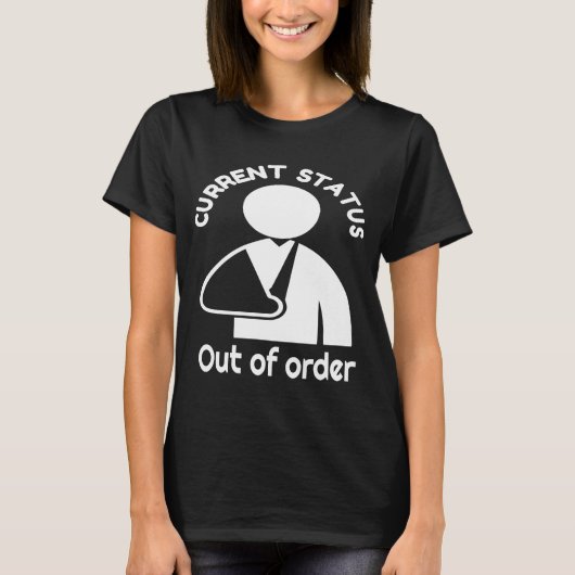 Gebrochene Handgelenke, gebrochener Spaß Knochen E T-Shirt (Vorderseite)