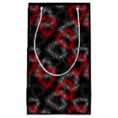 Gebrochene Herzen auf schwarzem Hintergrund rot un Kleine Geschenktüte (Vorderseite)