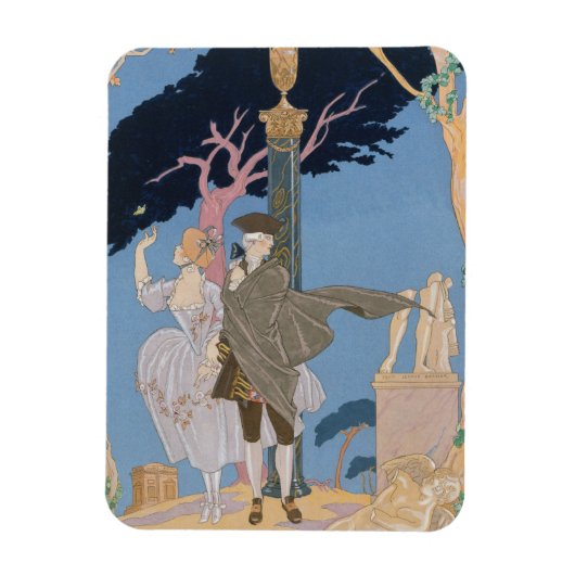 gebrochene Herzen, gebrochene Statuen, Illustratio Magnet (Vertikal)