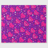 gebrochene Herzen Liebe gegen Valentine lila Geschenkpapier (Flach)