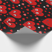 gebrochene Herzen Liebe gegen Valentine rot Geschenkpapier (Ecke)