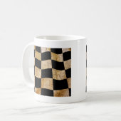 Gebrochene karierte Flagge Kaffeetasse (Vorderseite Links)