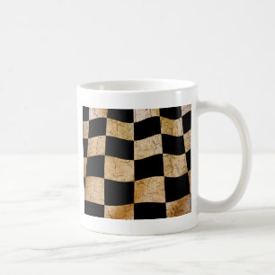 Gebrochene karierte Flagge Kaffeetasse