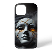 Gebrochene Porzellanmaske Dark Luxury iPhone 12 Hü