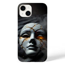 Gebrochene Porzellanmaske Dark Luxury iPhone 14 Hü