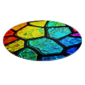 Gebrochene Regenbogen-Glasmalerei-Kunst Schneidebrett (Ecke)