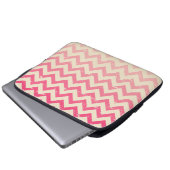 Gebrochene rosa Ombre Zickzack-Elektronik-Tasche Laptopschutzhülle (Vorne Knopf)