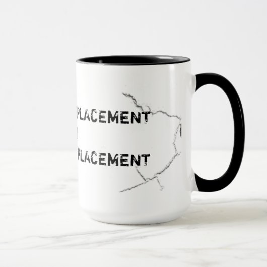 Gebrochene schmierige Daumen-Druck-Tasse Tasse (Rechts)
