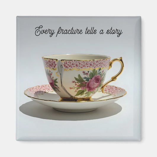 gebrochene Tasse inspirierender Magnet (Vorne)