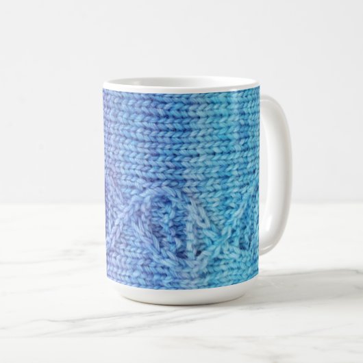 Gebrochene violette Tasse ChemKnits Strick DNA (VorderseiteRechts)