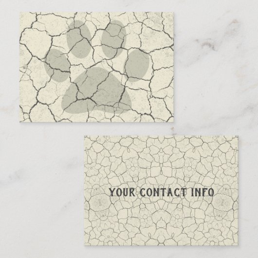 Gebrochene weiße Tiertatzen-Druck-Visitenkarten Visitenkarte (Vorne/Hinten)