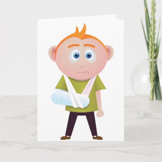 gebrochener Arm Karte (Vorderseite)