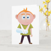 gebrochener Arm Karte (Gelbe Blume)