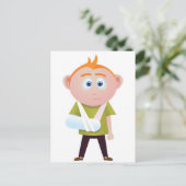 gebrochener Arm Postkarte (Stehend Vorderseite)