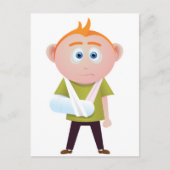 gebrochener Arm Postkarte (Vorderseite)