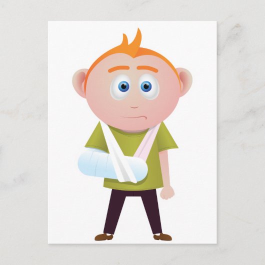 gebrochener Arm Postkarte (Vorderseite)