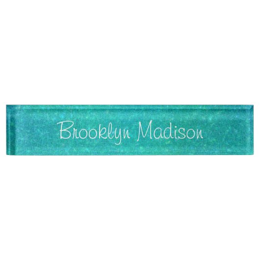 Gebrochener Glasschreibtisch-Namensschild Namensplakette (Vorderseite)