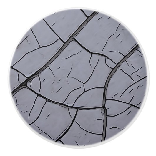 Gebrochener grauer Farben-Keramik-Griff Keramikknauf (Vorderseite)