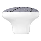 Gebrochener grauer Farben-Keramik-Griff Keramikknauf (Seitenansicht)