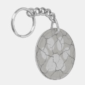 Gebrochener grauer grauer schlüsselanhänger (Vorderseite links)