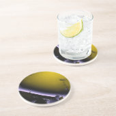 Gebrochener Lila und gelber Untersetzer (Seite)