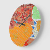 gebrochener Mosaikfliesen Faience bessert Große Wanduhr (Winkel)