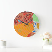 gebrochener Mosaikfliesen Faience bessert Große Wanduhr (Zuhause)