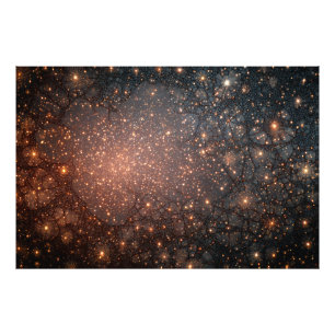 Gebrochener Nebel Kosmisches Netz Leuchten Fotodruck