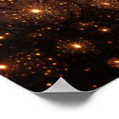 Gebrochener Nebel Kosmisches Netz Leuchten Poster (Ecke)