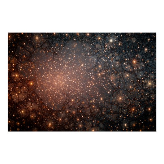 Gebrochener Nebel Kosmisches Web-Glühen Poster (Vorderseite)