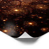 Gebrochener Nebel Kosmisches Web-Glühen Poster (Ecke)