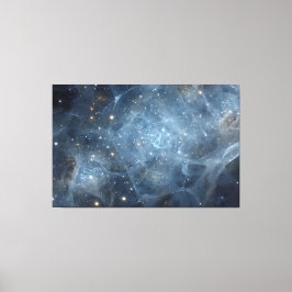 Gebrochener Nebel Sternenfeld Kosmische Geometrie Leinwanddruck