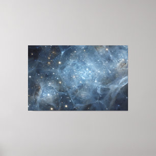 Gebrochener Nebel Sternenfeld Kosmische Geometrie Leinwanddruck