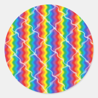 Gebrochener Regenbogen Runder Aufkleber