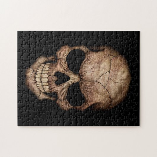 Gebrochener Schädel, der von der Dunkelheit Puzzle (Horizontal)