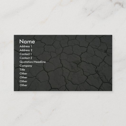 Gebrochener Wüstenschlamm Visitenkarte (Vorderseite)