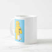 Gebrochenes Bein, Katze mit dem Bein im Gips Kaffeetasse (Vorderseite Links)