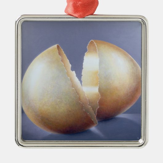 Gebrochenes Bronzezeitalter-Ei Ornament Aus Metall (Vorne)