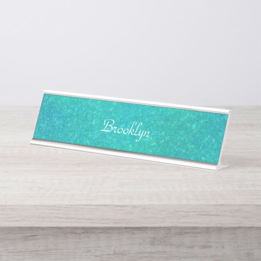 Gebrochenes Glaspersonalisiertes Schreibtischnamensplakette (Vorderseite )