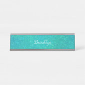 Gebrochenes Glaspersonalisiertes Schreibtischnamensplakette (Vorderseite )