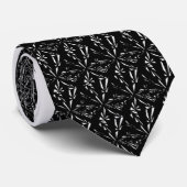 Gebrochenes Glasschwarzweiss-muster Krawatte (Gerollt)