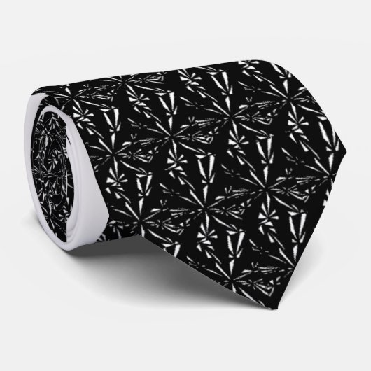 Gebrochenes Glasschwarzweiss-muster Krawatte (Gerollt)