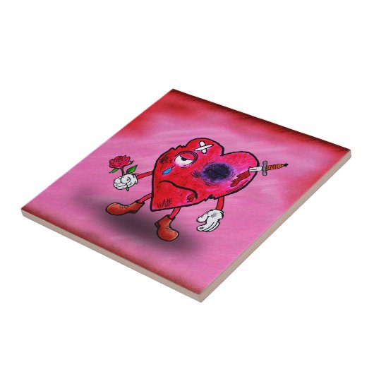 Gebrochenes Herz Fliese (Seite)